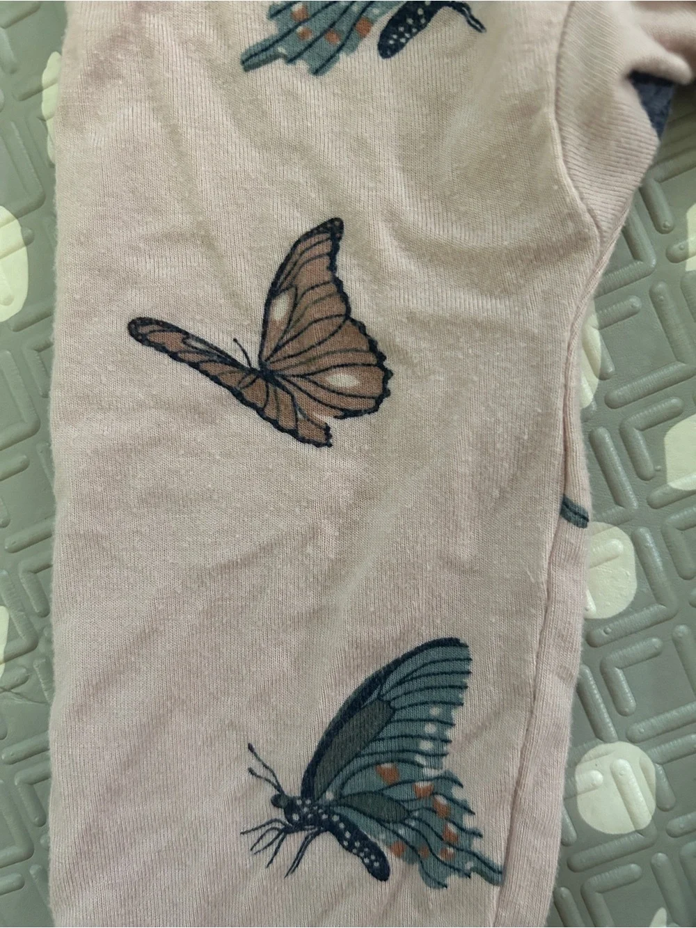 Kyte BABY Blush Butterfly Zipper Footed One-Piece
